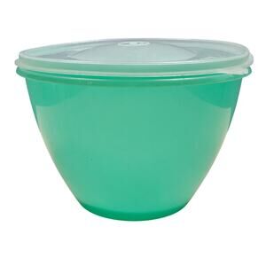 Vintage Green Tupperware Crisp It 679 Lettuce Keeper Bowl with Spike and Lid